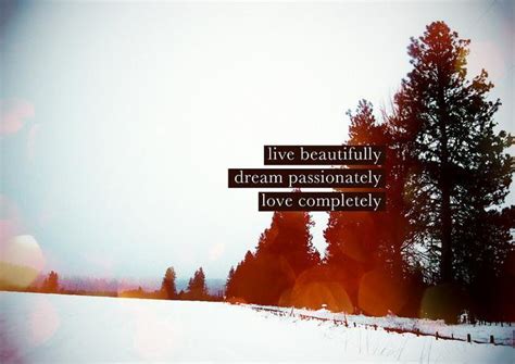 Live Beautifully Dream Passionately Love Completely Picture Quotes