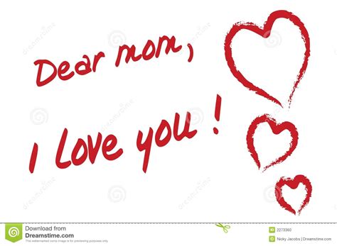 (good mama whom i love and cherish very much with good beautiful mane and wonderful face place). Dear mom I love you stock vector. Image of draw, children ...