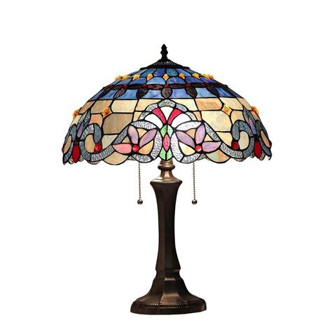 chloe lighting grenville tiffany style 2 light victorian table lamp with 16 shade