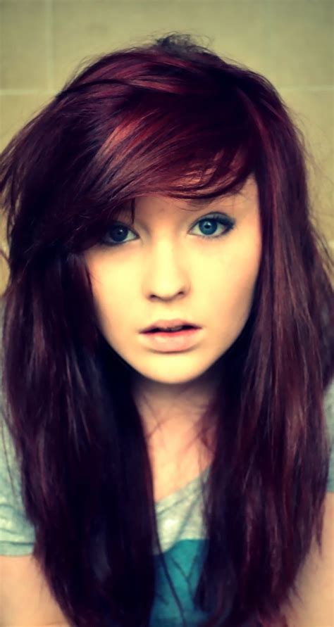 A huge perk of having jet black hair is that you can highlight it with literally any color and it will look awesome. 15 best images about red and purple highlights on ...