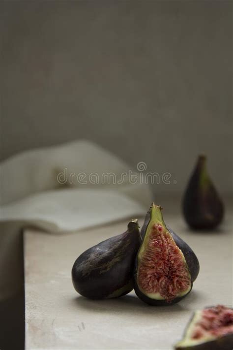 Fresh Figs Isolated Healthy Foods Lifestyle Natural Light Stock Image