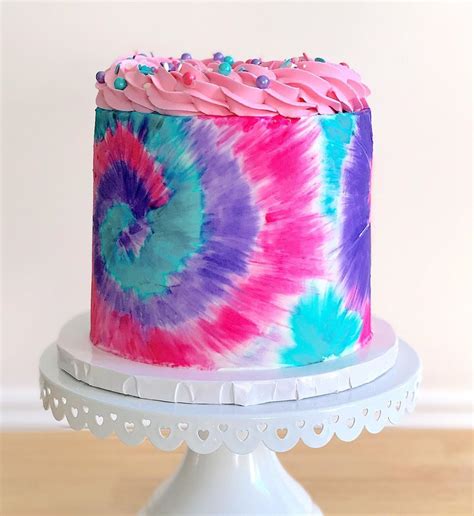 Tie Dye Birthday Cake Designs Food And Cake
