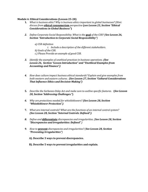 Module 6 Edited Practice Test Module 6 Ethical Considerations