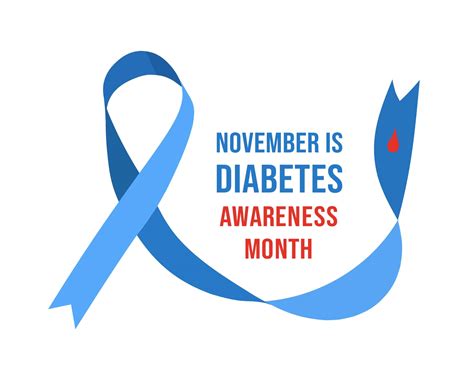 November Diabetes Awareness Month Vector Illustration Health