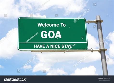 Green Overhead Road Sign Welcome Goa Stock Photo 549787234 - Shutterstock