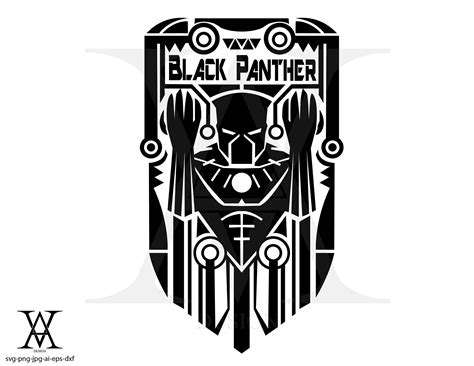 Black Panther Clipart Silhouette Vector Instant Download Etsy