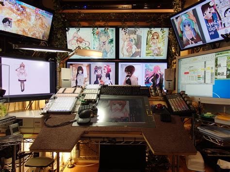 A Manga Artists Battlestation Art Studio Room Artist Workspace Work