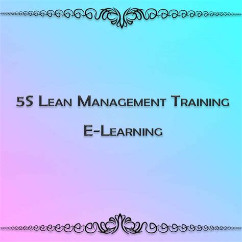 5s Lean Management Training Certificatesworld