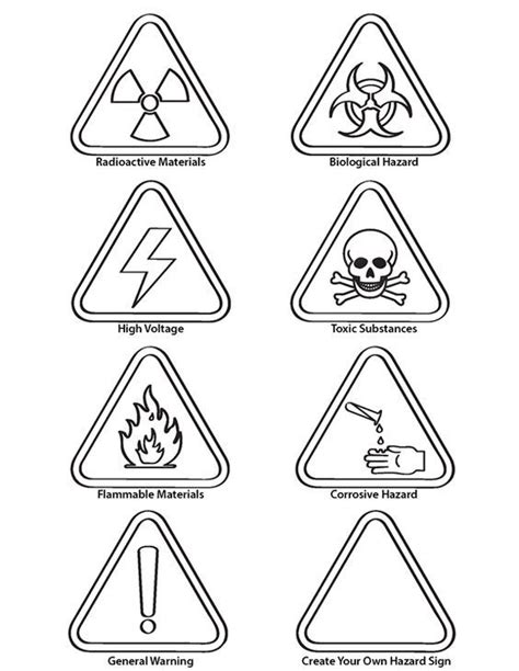 Safety Signs Coloring Pages Coloring Home