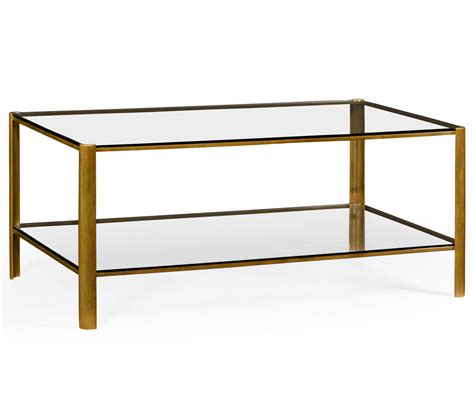 A modern glass coffee table is a popular choice for the contemporary home. Brass & Glass Coffee Table