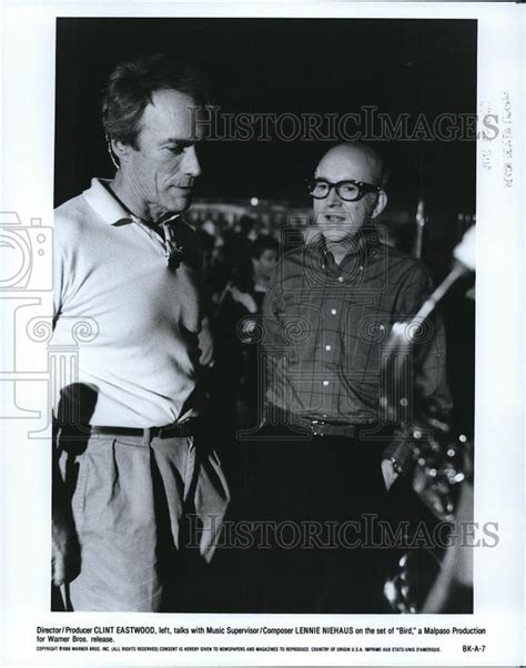 1988 Press Photo Clint Eastwood Lennie Niehaus On Set Of Bird Cvp687