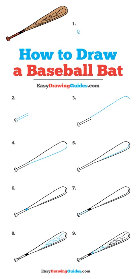 These steps are directed at painting wooden baseball bats, but can be used with some adjustment on aluminum bats as well. How to Draw a Baseball Bat - Really Easy Drawing Tutorial