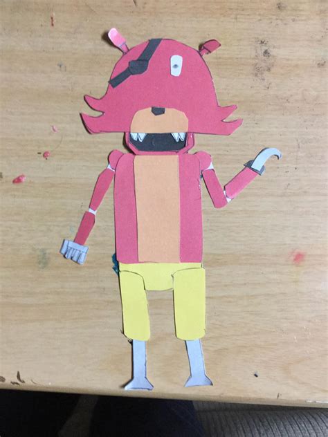 Fnaf Foxy Paper Craft By Lnine On Deviantart