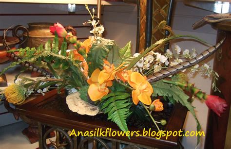 Tropical Silk Flowers Arangement