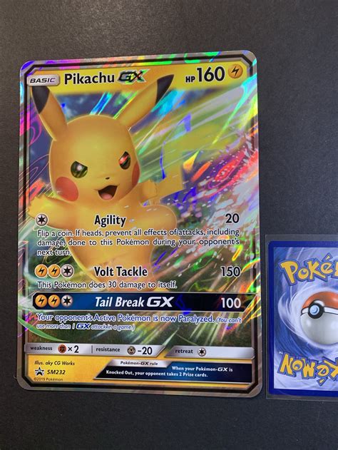 Maybe you would like to learn more about one of these? Jumbo Pikachu GX Pokemon Card - SM232 Rare Promo - JAB Games13