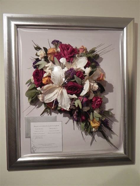 Figuring out how to preserve your wedding bouquet does not have to be too difficult. Freeze-Dried Bridal Bouquet in Silver frame | Bridal ...