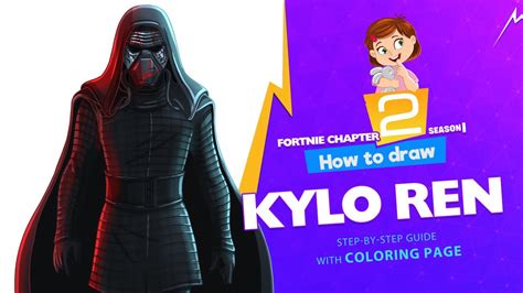 How To Draw Kylo Ren Fortnite Chapter 2 Step By Step Drawing Tutorial