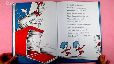 The Cat In The Hat By Dr Seuss Green Back Book Read Along Youtube