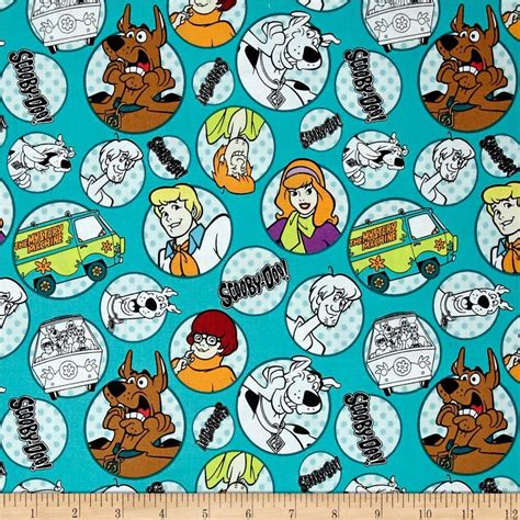 Scooby Doo Cotton Fabric By The Yard Etsy