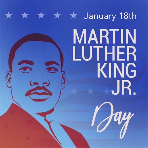 Martin Luther King Jr Day Poster With An Image Of Martin Luther King Jr