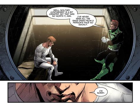 Comic Excerpt Hal Jordan Feeling Guilty About Guy Gardner Injustice