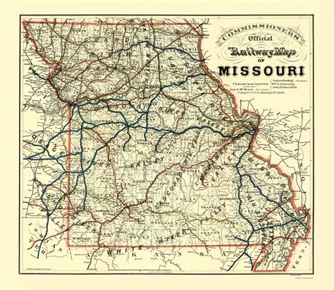 Old Map Missouri State 1869 Vintage Map Wall Map Prin - vrogue.co