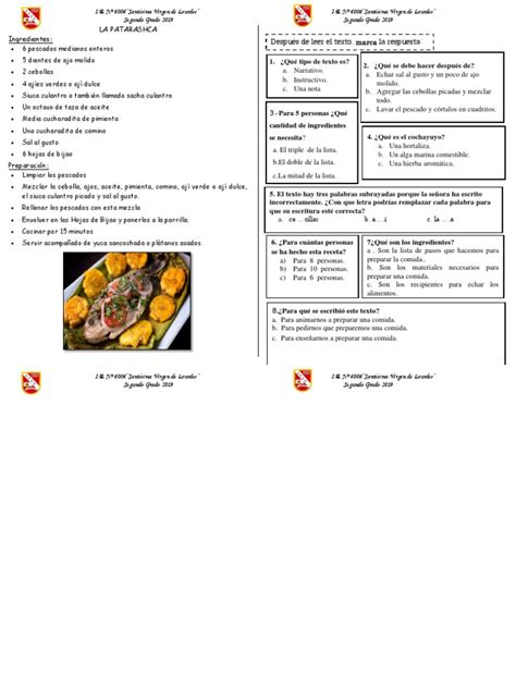 Ficha Texto Instructivo Ceviche Cilantro Cocina Norteamericana