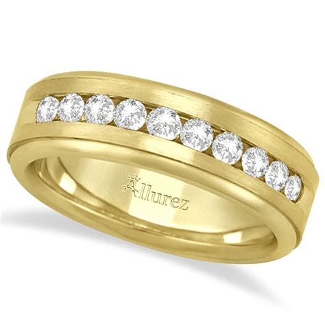 Browse our broad collection of men's diamond wedding bands. Men's Channel Set Diamond Ring Wedding Band 14kt Yellow ...