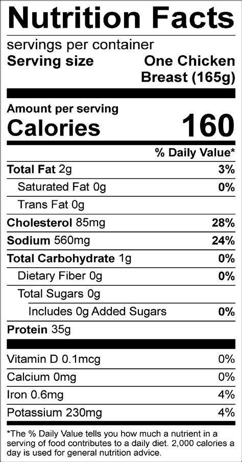 This serving size of grilled chicken breast is approximately the size of the palm of your hand. Sandridge Foods - Fully Cooked Grilled Chicken Breast