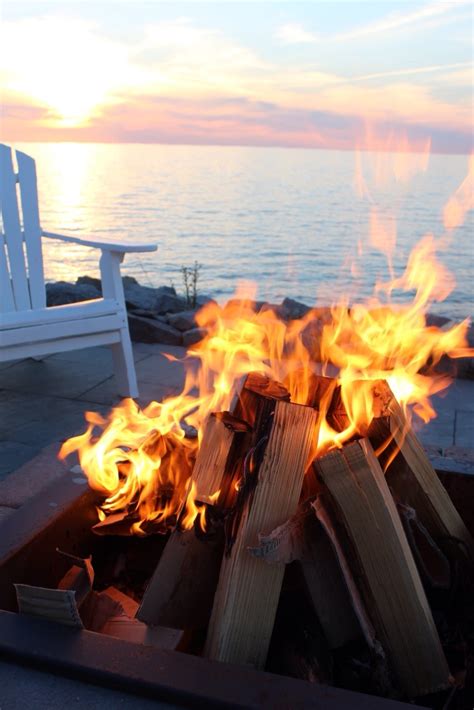 Away — Bonfires Accompanied By Beautiful Sunset Right In