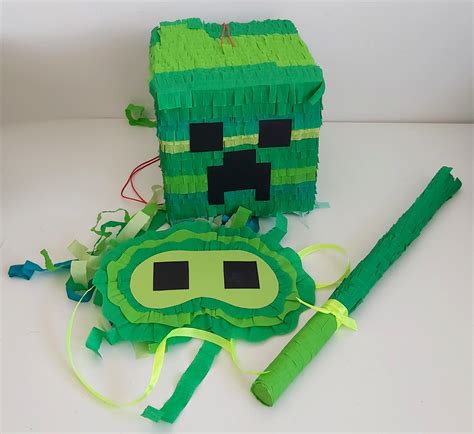 Creeper Pinata Minecraft Inspired Piniata Minecraft Theme Etsy