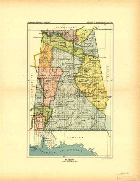 Alabama Land Cessions Map Access Genealogy