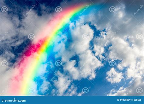 Beautiful Rainbow In The Sky Stock Image Image Of Colours High 59138809