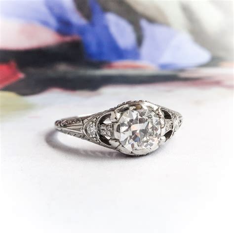 Art Deco Tiffany And Co Engagement Ring Circa 1930s 75ct Tw Antique