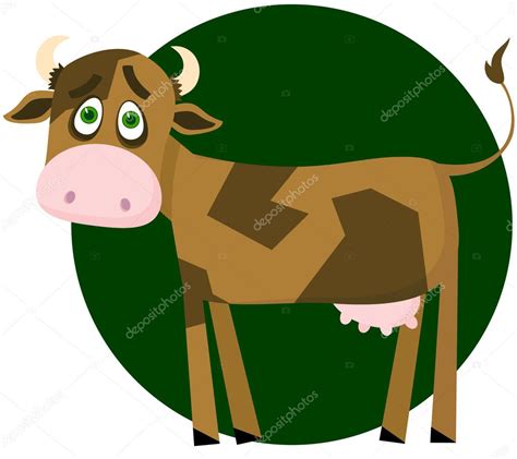 Silly Cow A Vector Illustration — Stock Vector © Alekksall 3636441