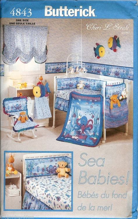 Queen room themes baby quilts quilt patterns sewing patterns. Butterick Sea Babies Cheri Strole Crib sheet comforter ...