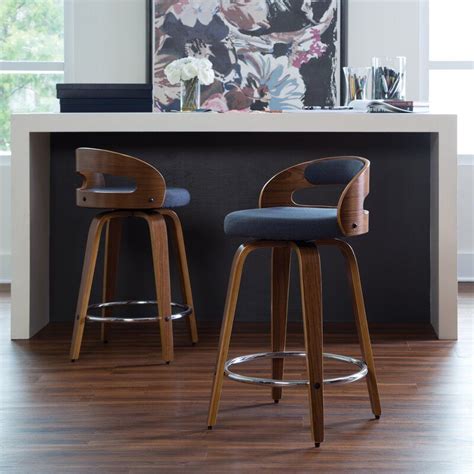With more space, smart homeowners have more space to accommodate an additional seating area to satisfy their set of 2 30h bar stools with wheat back rich cappuccino finish. Lacayo Mid Century Modern Low Back Bentwood Frame 24 ...