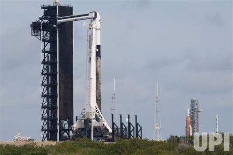 Photo Nasas Sls And Spacexs Falcon 9 Rockets At Launch Complex 39a