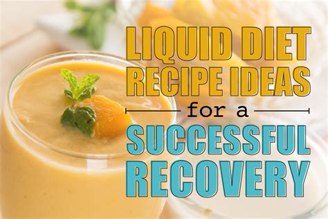 Liquid Diet Recipe Ideas Dr Steven Fass
