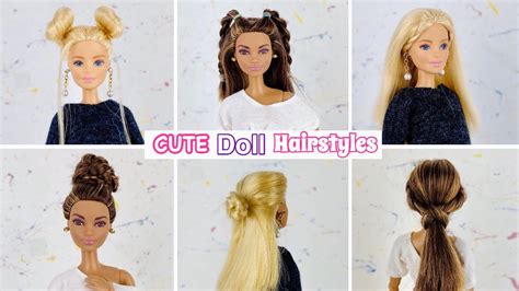 6 Cute Barbie Hairstyles 3💕 Youtube