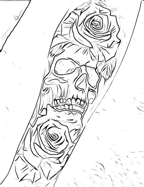 Skull Sleeve Tattoo Design