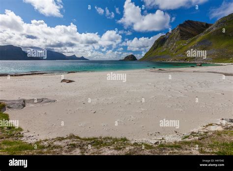 Haukland Beach Lofoten Islands Norway Stock Photo Alamy