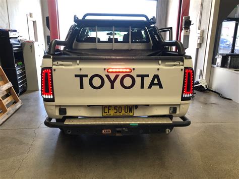 Smoked Black Led Tail Lights Suitable For Toyota Hilux N70 Grandtek Auto
