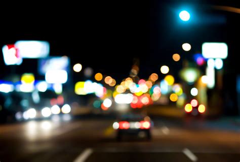 Wallpaper City Street Road Night Bokeh Car Lights Bokeh Laptop