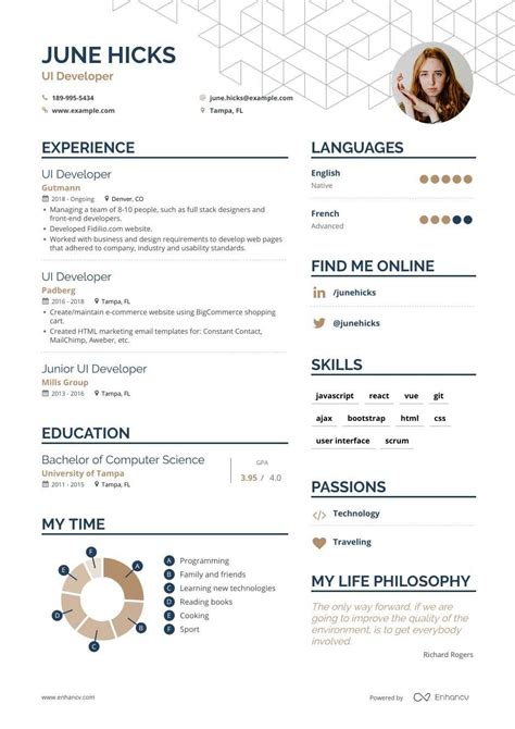 Linkedin has a lot of jobs worldwide, but it is needed to upload a great material including in your cv with no time. UI Developer Resume Samples and Writing Guide for 2020 | Enhancv.com