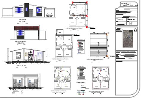 2bhk House Elevation Drawing In Dwg Autocad File Cadbull