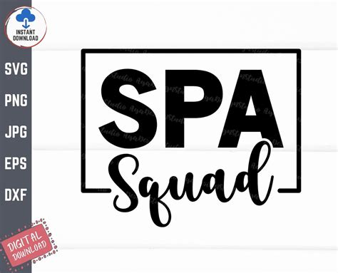 Spa Squad Svg Spa Birthday Party Svg Self Care Svg Girls Etsy