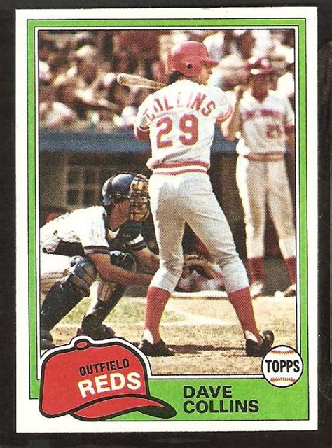1981 Topps Baseball Card 175 Cincinnati Reds Dave Collins Nr Mt