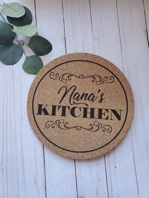 Personalized Kitchen Trivet Hot Plate With Name Mothers Etsy