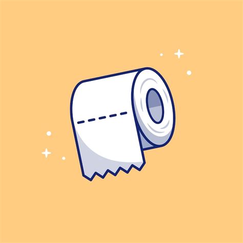 Premium Vector Toilet Tissue Paper Roll Icon Illustration Healthcare